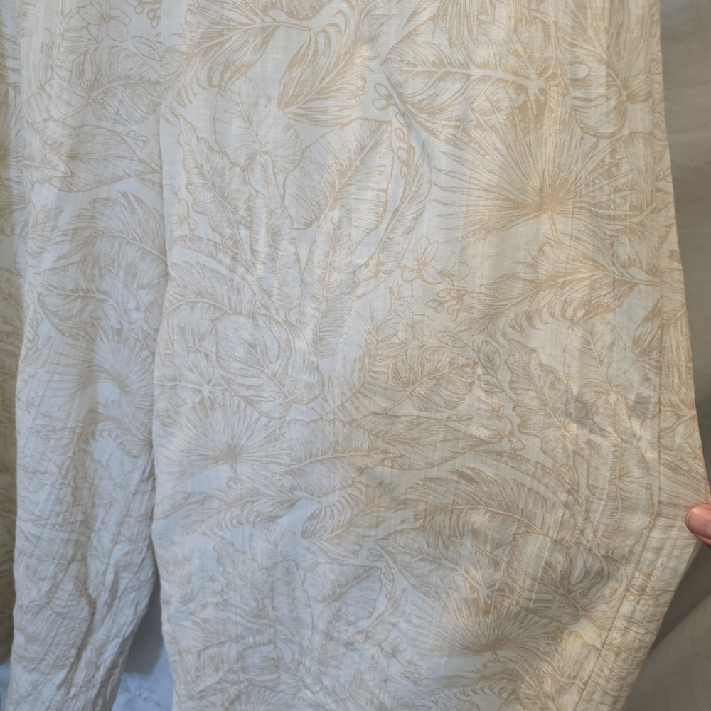 American Eagle Jumpsuit Strapless/ Straps Smocked Bodice Palm Print Beachy NWT M - Picture 5 of 16